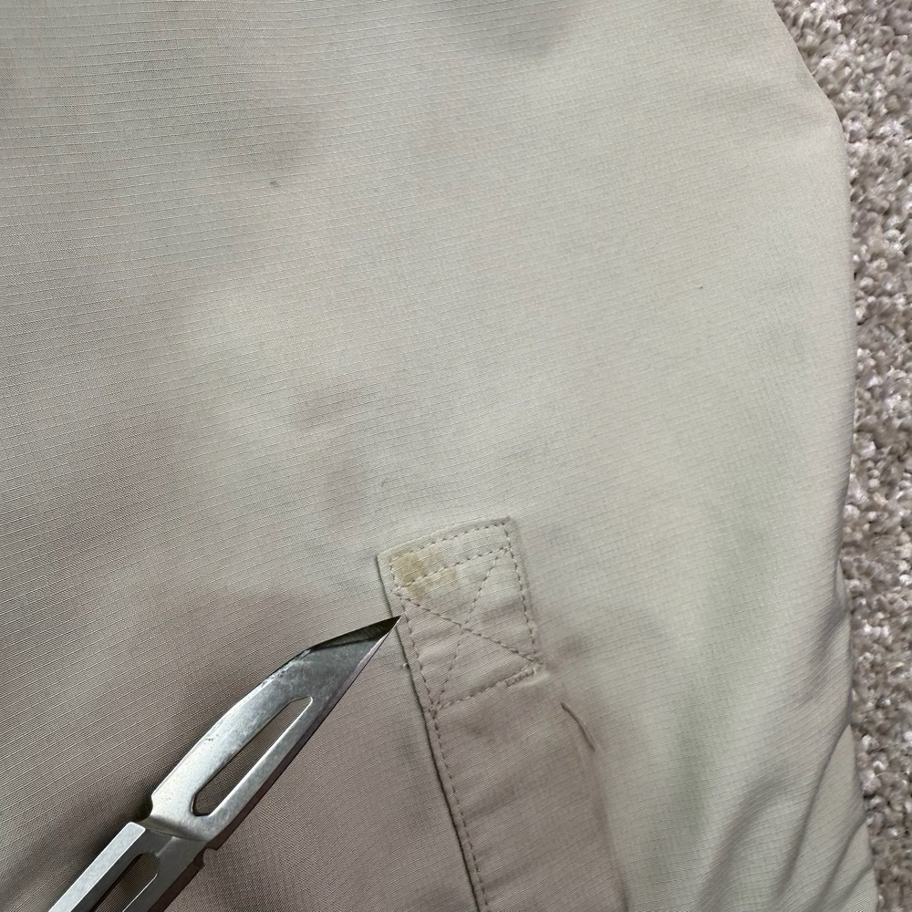 Simms Button Up Shirt Men XL Beige Long‎ Sleeve Fishing Gore Creek Fly Fisherman - Picture 13 of 16